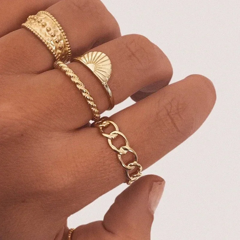 24k Gold-Plated Silver Bling Minimalist Multiple Styles CZ Finger Ring For lovers' Anniversary Engagement Ring Gift Fine Jewelry