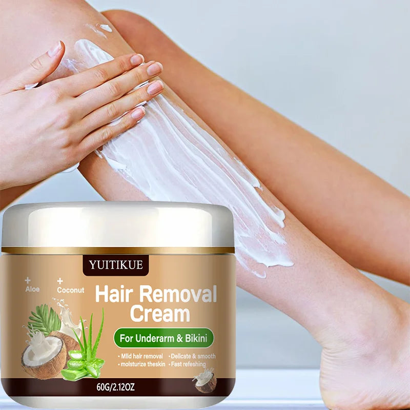 Yuitikue Underarm & Bikini Hair Removal Cream, 60g Aloe & Coconut Infused Hair Remover for Delicate & Smooth Skin, Moisturizing Click on the "More payment options" below in red colour to pay securely with credit/debit 💳