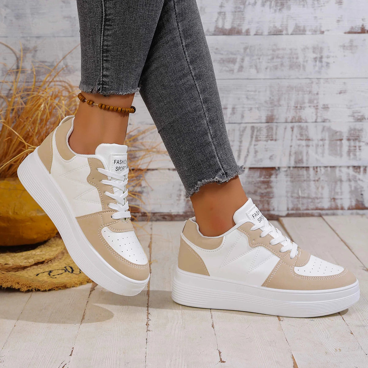 2025 Women Sneakers Casual Low Top PU Leather Sneakers Women Korean Version Shoes Thick Bottom Heightening Sports Shoes Women