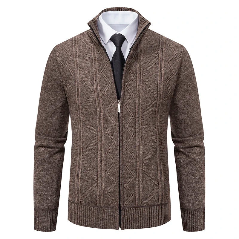 Man Knit Sweater Jacket Fleece Cardigan Amazon Men's Clothes Luxury Brown Jersey Casual Sweatshirts Warm Jumper Korean Coat