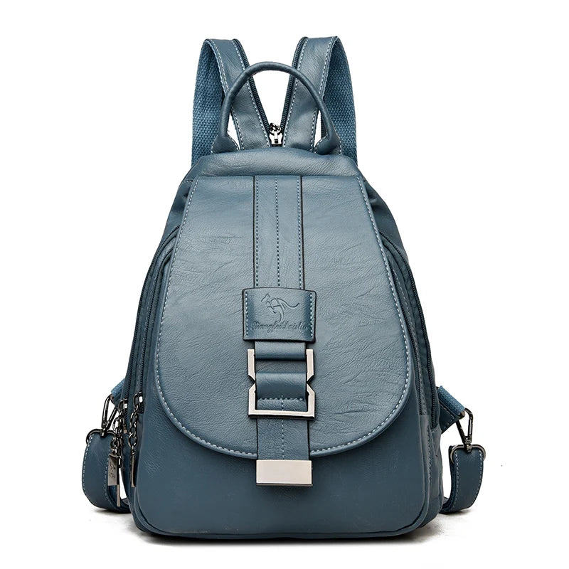 HOT 6 Color Women Backpacks Women's Leather Backpacks Female School Backpack Women Shoulder Bags For Teenage Girls Travel Back
