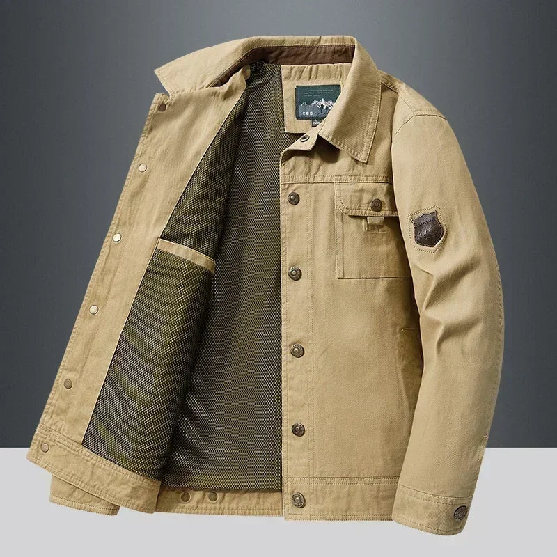 Cargo Jackets 2025 Autumn Men Casual Windbreaker Fashion Working Jacket Coat Male Baseball Jackets Camping Outerwear Man Clothes