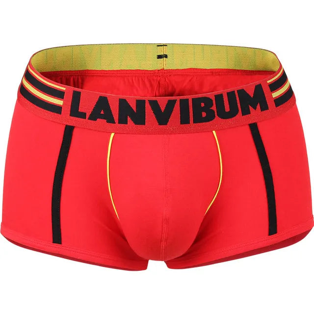 3PCS/LOT Male Cotton Underwear Men's Elasticity Boxers Breathable Underpants Comfort Cuecas Blue/White/Black/Red/Navy M L XL XXL