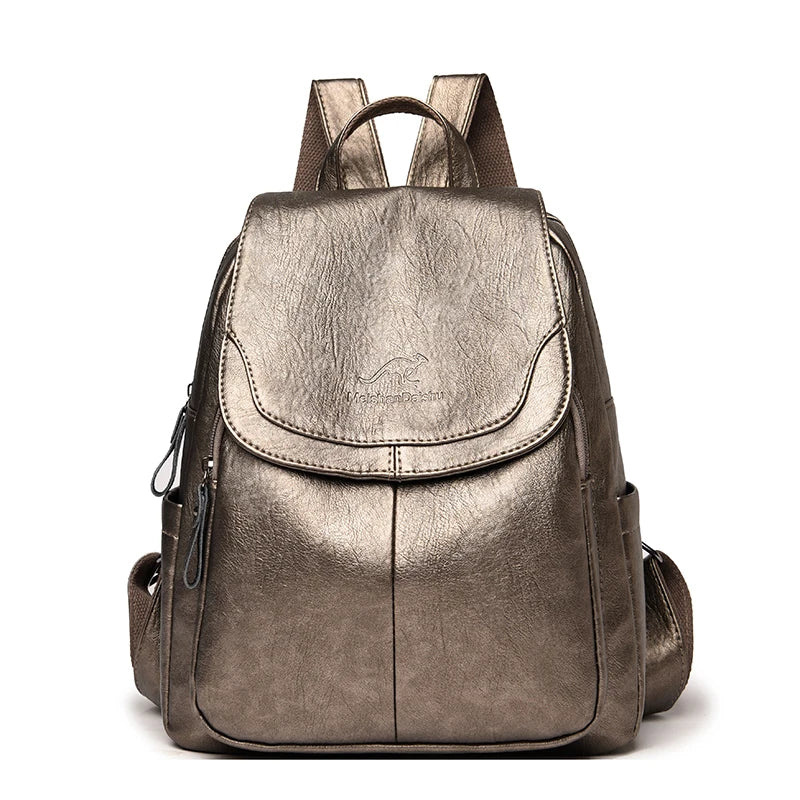 9 Color Women Soft Leather Backpacks Vintage Female Shoulder Bags Sac a Dos Casual Travel Ladies Bagpack Mochilas School Bags