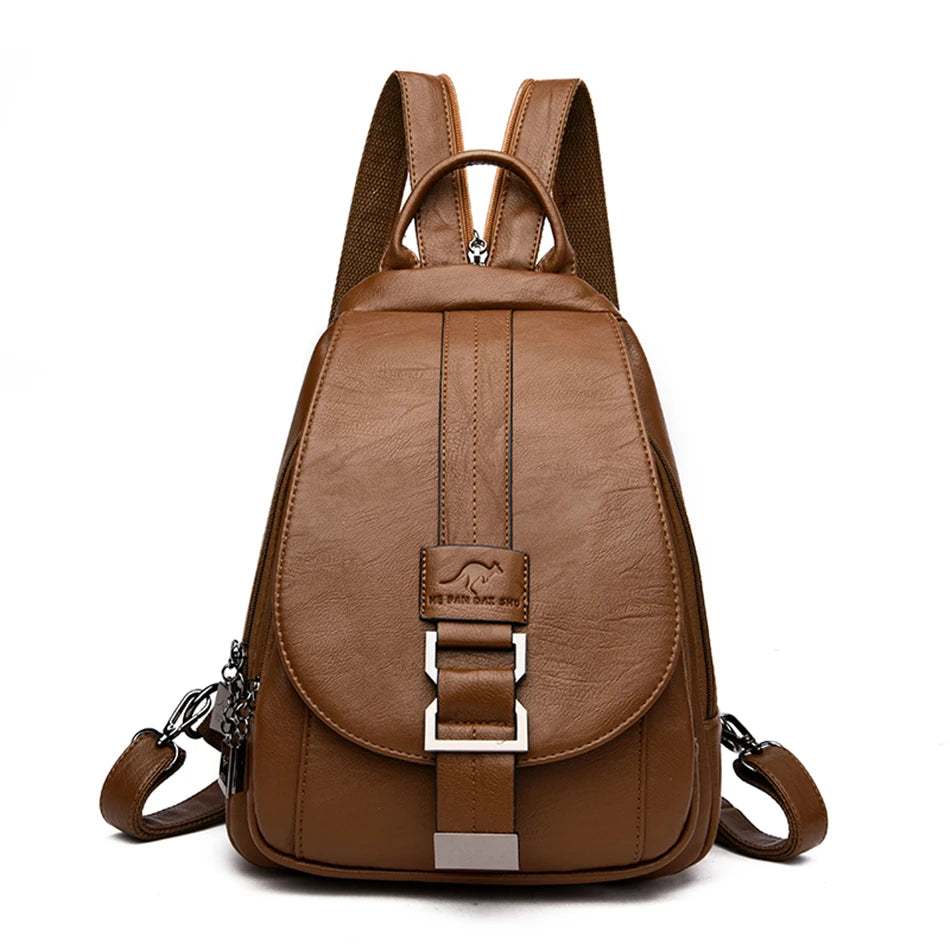 HOT 6 Color Women Backpacks Women's Leather Backpacks Female School Backpack Women Shoulder Bags For Teenage Girls Travel Back