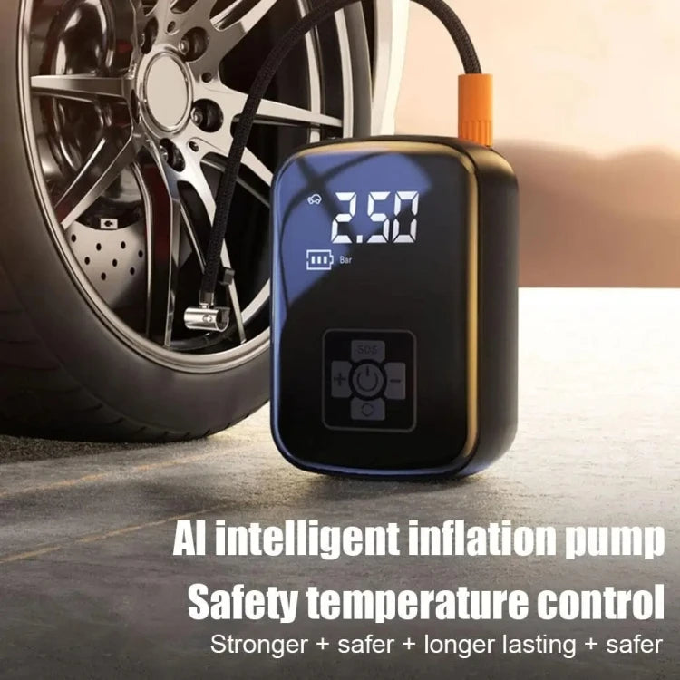 12V Car Tire Inflator Pump Portable Air Compressor - Cigarette Lighter Powered Only, Wired (Not for Power Bank/Home Use)