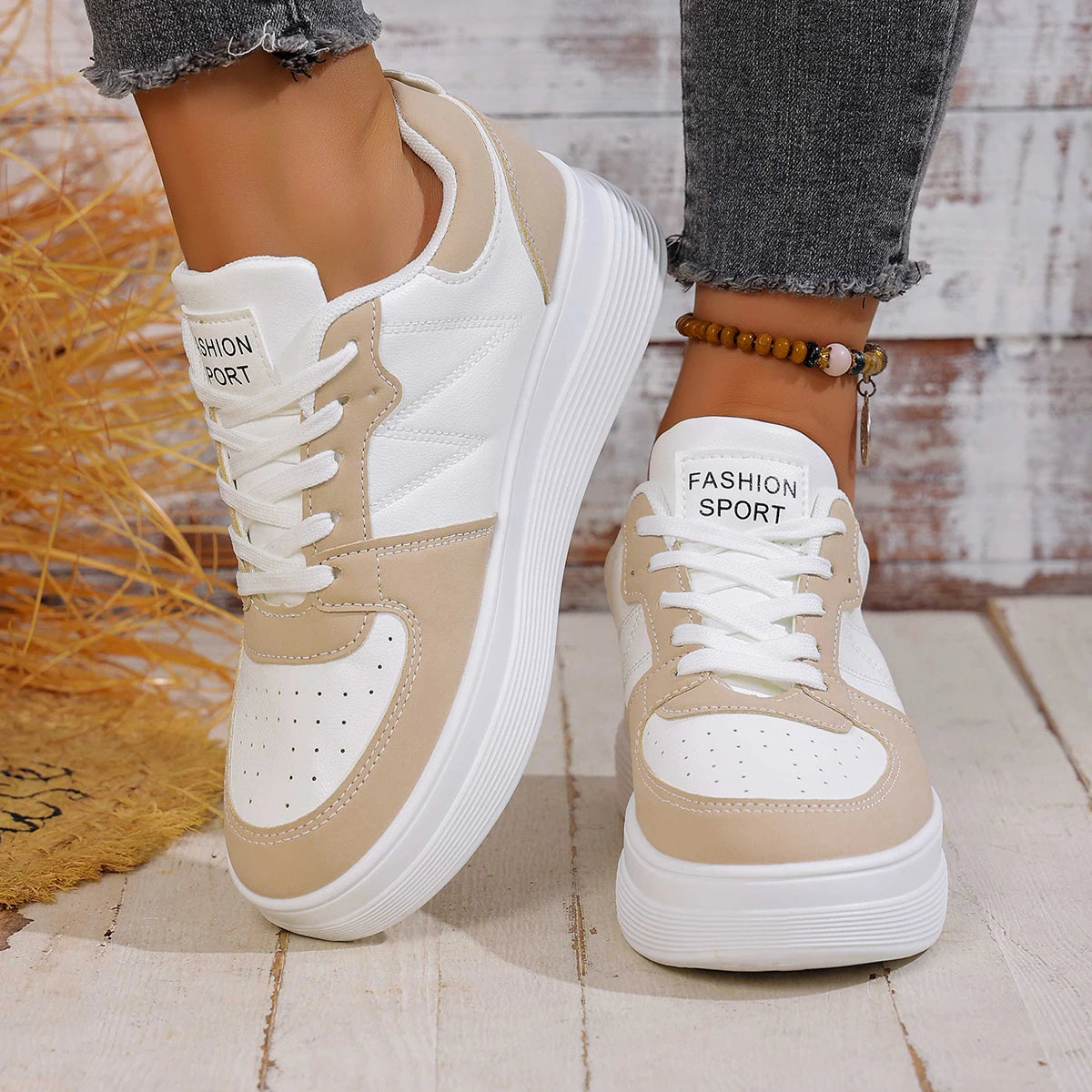 2025 Women Sneakers Casual Low Top PU Leather Sneakers Women Korean Version Shoes Thick Bottom Heightening Sports Shoes Women