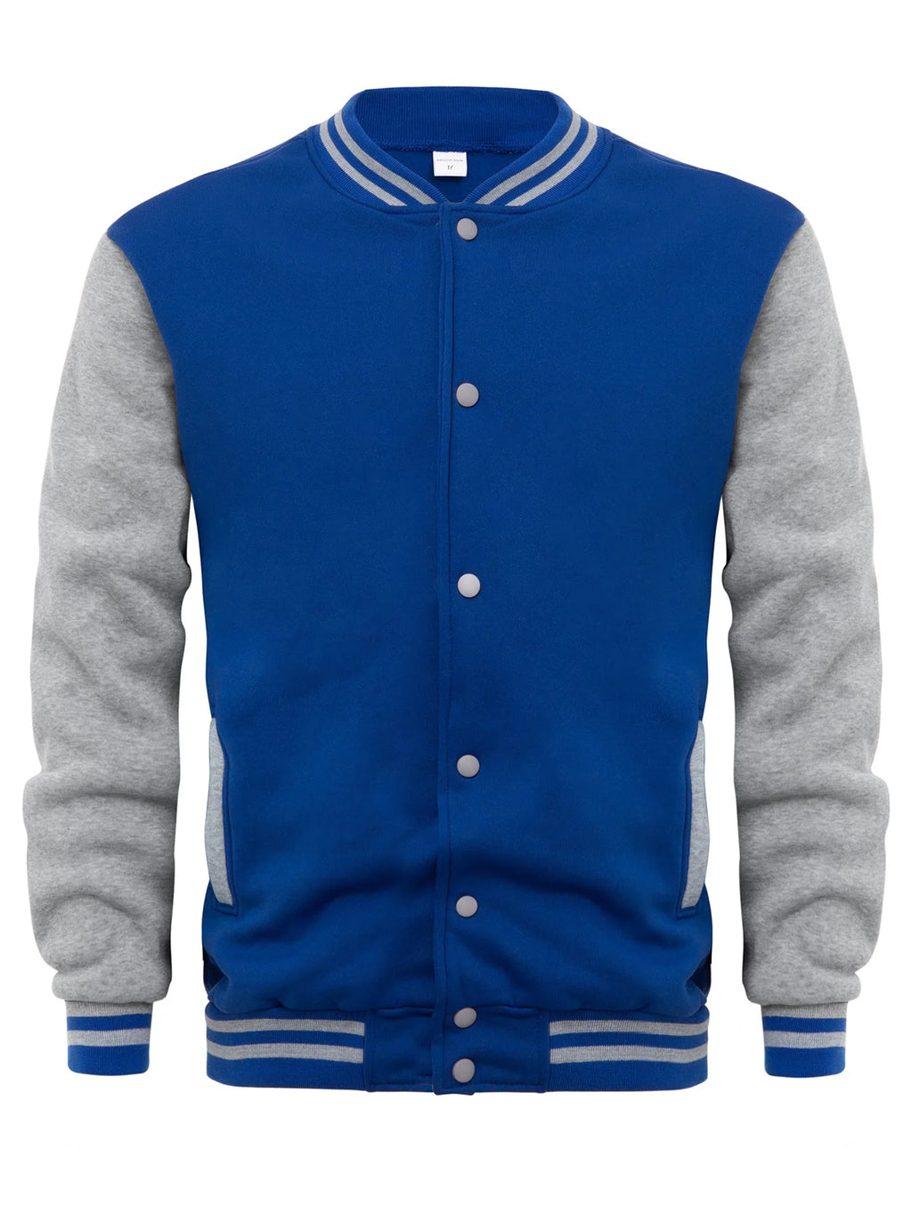 Black White Solid Color Jacket Loose Oversized Clothes Casual Men Baseball Clothes Personality Street Coat Warm Fleece Jackets