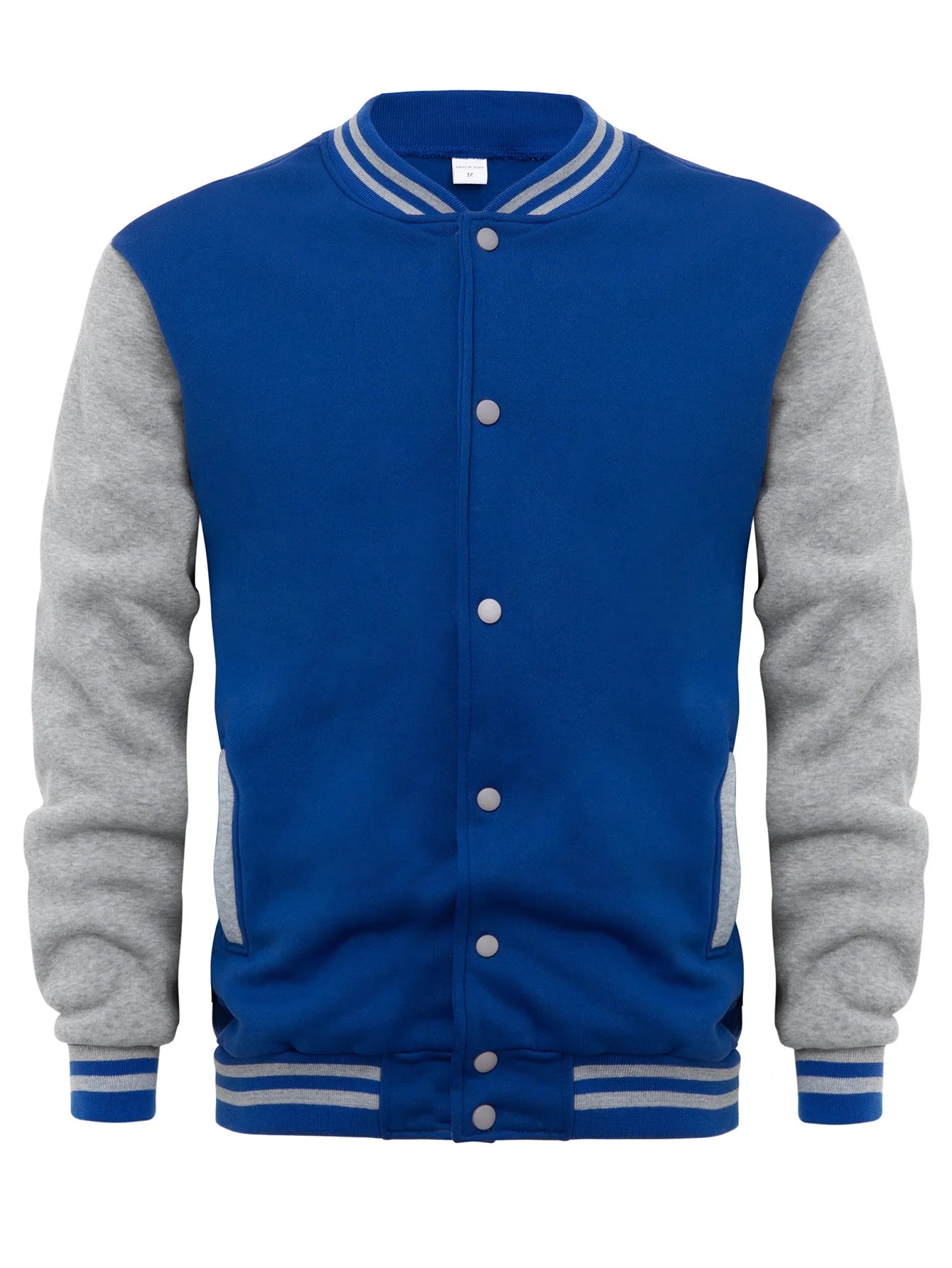 Black White Solid Color Jacket Loose Oversized Clothes Casual Men Baseball Clothes Personality Street Coat Warm Fleece Jackets