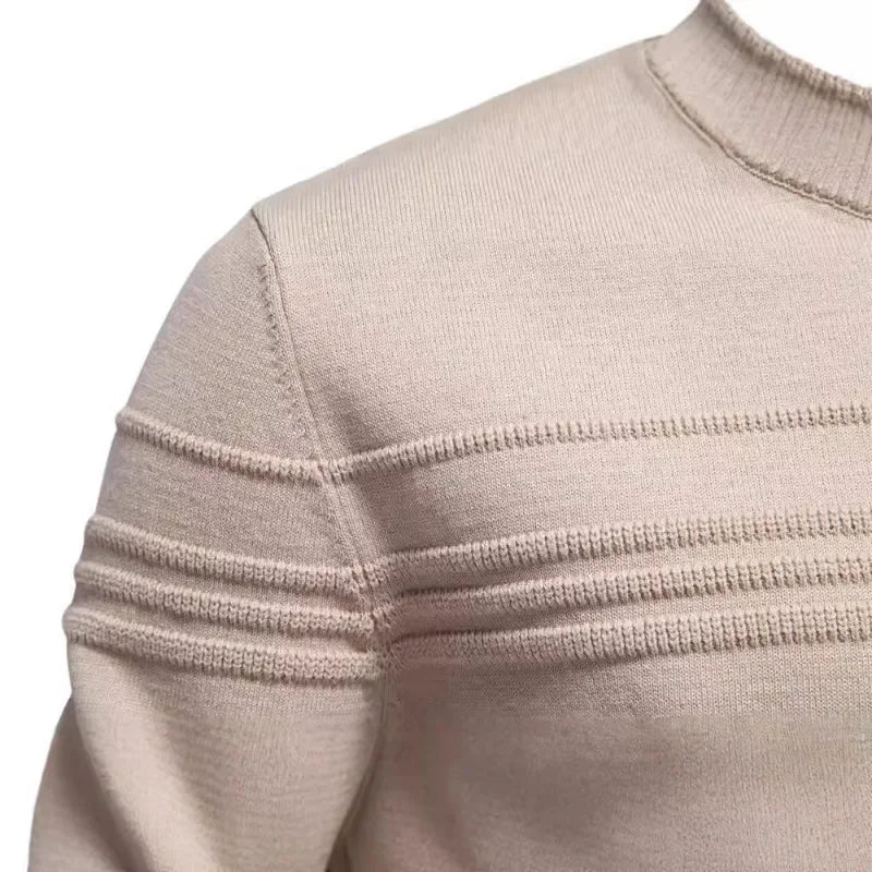 Autumn and Winter New Shi Crewneck Pullover High Quality Fashion Warm Men's Solid Color Sweater Man Clothes