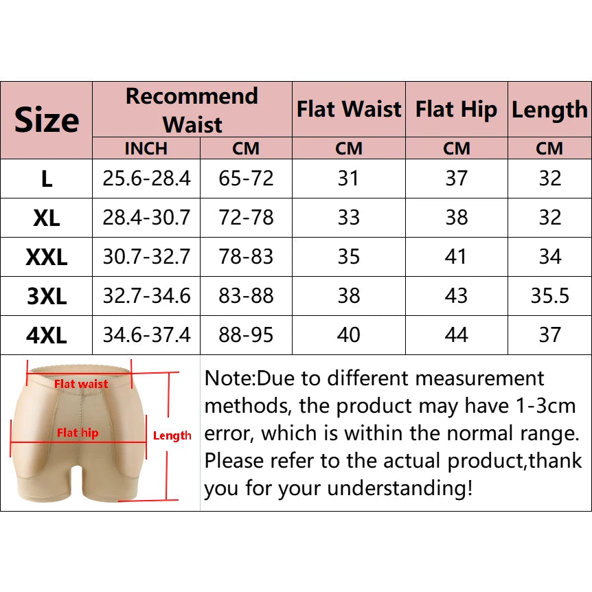 Women Sexy Butt Lifter Booty Pads Hip Enhancer Shapewear Padded Underwear Waist Trainer Belly Slimming Body Shaper Fajas Girdles