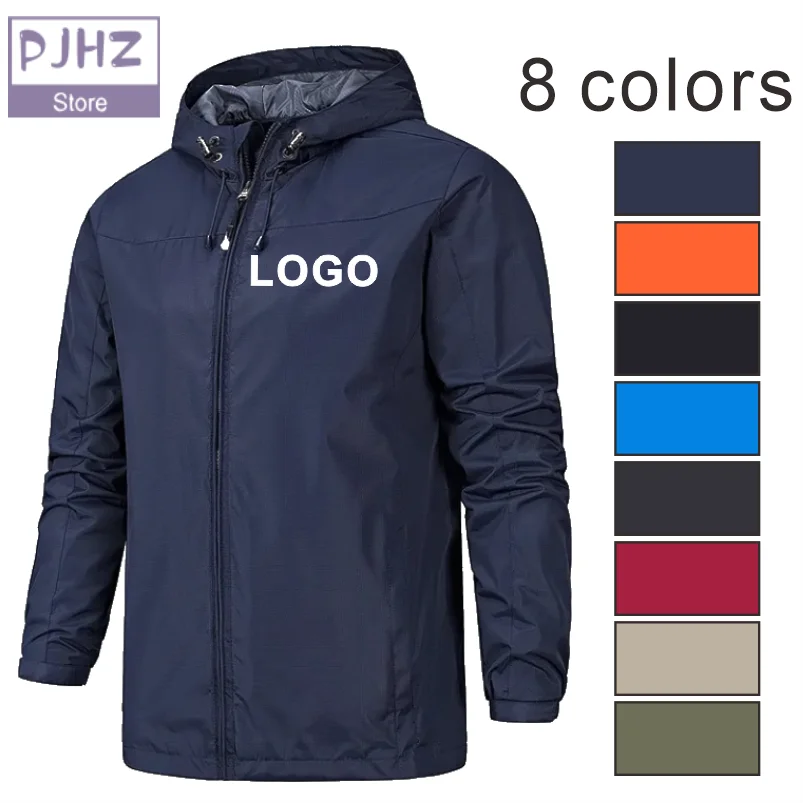 Outdoor Jacket Windproof Waterproof Breathable Thin Jackets Windbreaker Cycling Mountaineering Clothes Custom Logo Print
