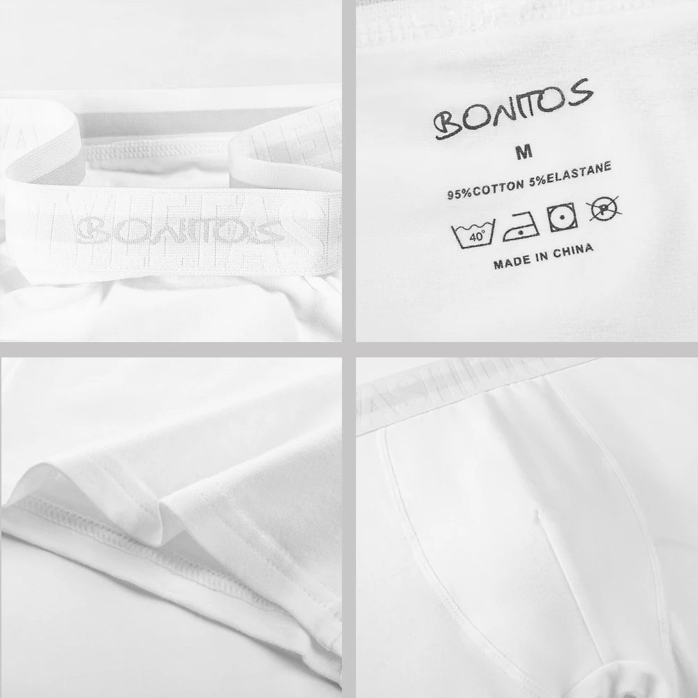 6pcs White Men Panties Cotton Boxers For Man Underwear Pack Brand Male Underpants Slip Sexy Trunks Gift Homme Boxer Shorts