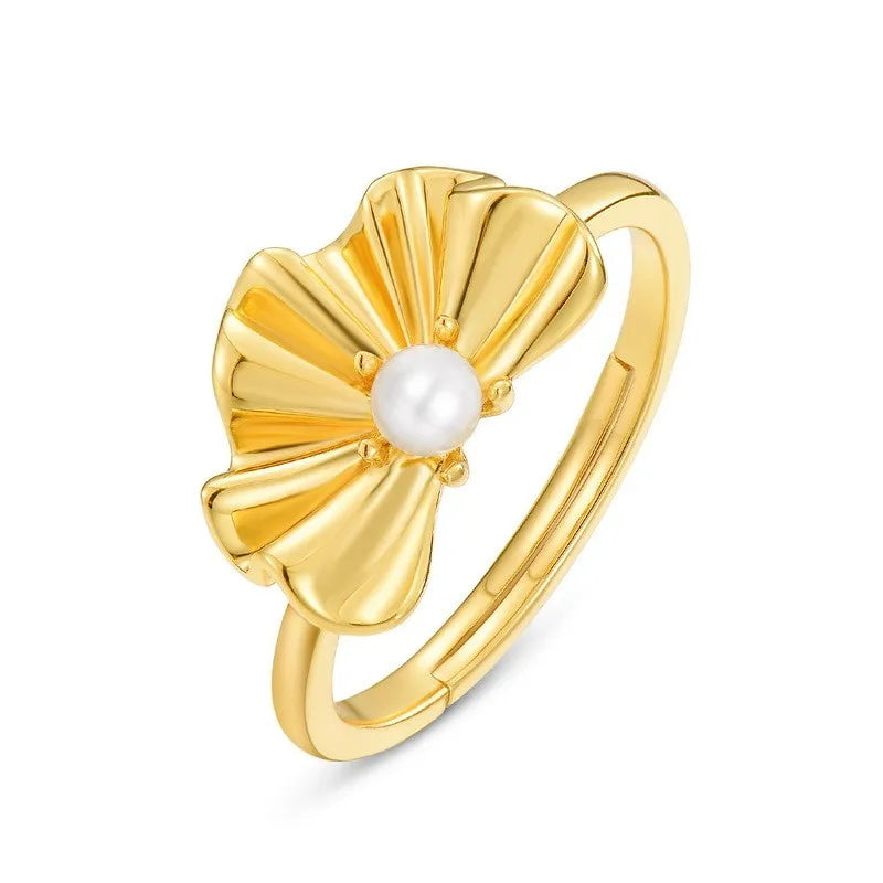 Romantic Gesang Flower Shell Bead 18K Gold PT950 Platinum Necklace Silk Neck Chain Silver Plated 7-Layer Gold