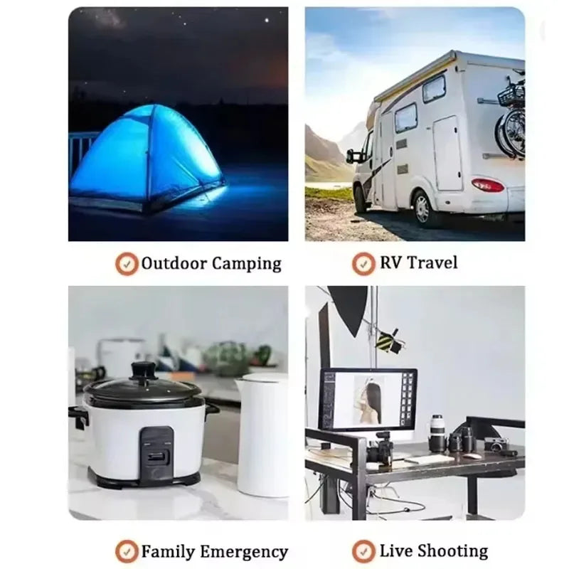 300W 220V Portable Power Station Solar Generator 333Wh 90000mAh LiFePo4 Portable Power Bank for Camping RV with Solar Panel