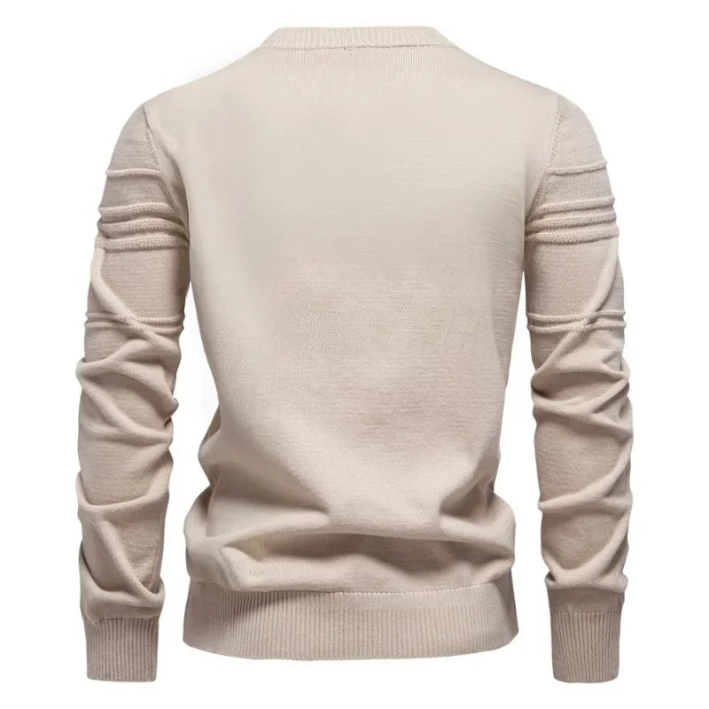Autumn and Winter New Shi Crewneck Pullover High Quality Fashion Warm Men's Solid Color Sweater Man Clothes
