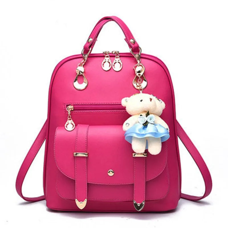 Fashion Backpacks Female High Quality Leather Bagpack for Women Rucksacks Large Capacity School Bag Ladies Travel Bags Mochilas
