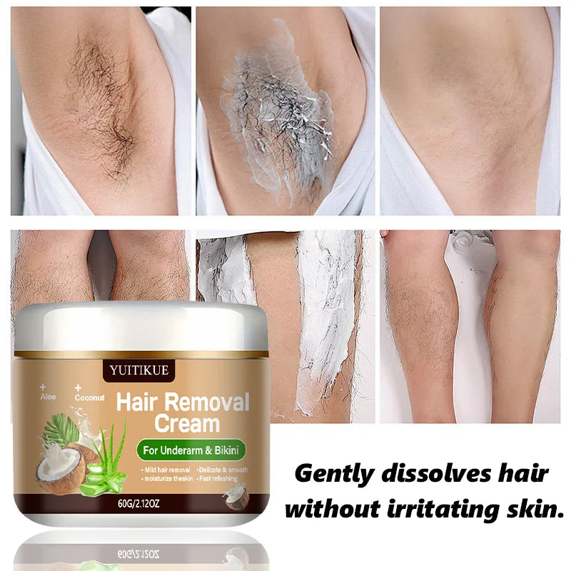 Yuitikue Underarm & Bikini Hair Removal Cream, 60g Aloe & Coconut Infused Hair Remover for Delicate & Smooth Skin, Moisturizing Click on the "More payment options" below in red colour to pay securely with credit/debit 💳