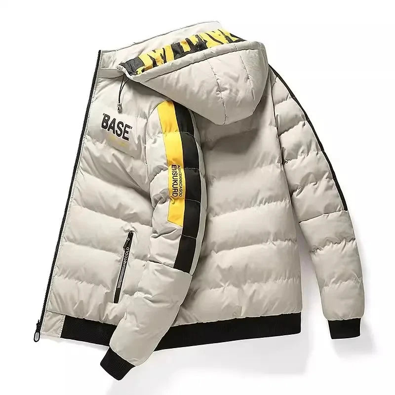 Men Autumn Winter Cotton Jacket Warm Comfortable Padded Thickened Down Jacket 2025 New Double-Sided Clothes Removable Cap M-5XL