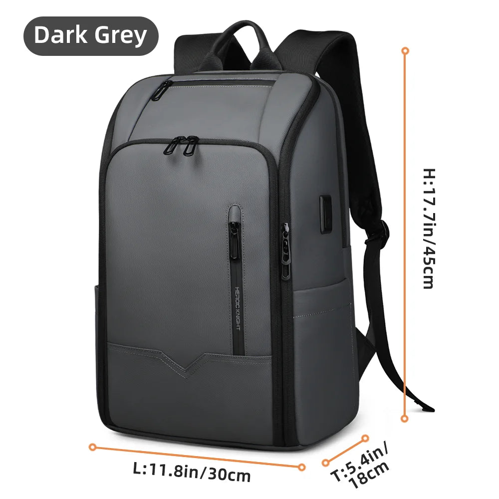 HK Business Men's Backpack 15.6 Inch Laptop Bag Waterproof Travel Backpack with USB Port Multifunctional Outdoor Hiking Backpack