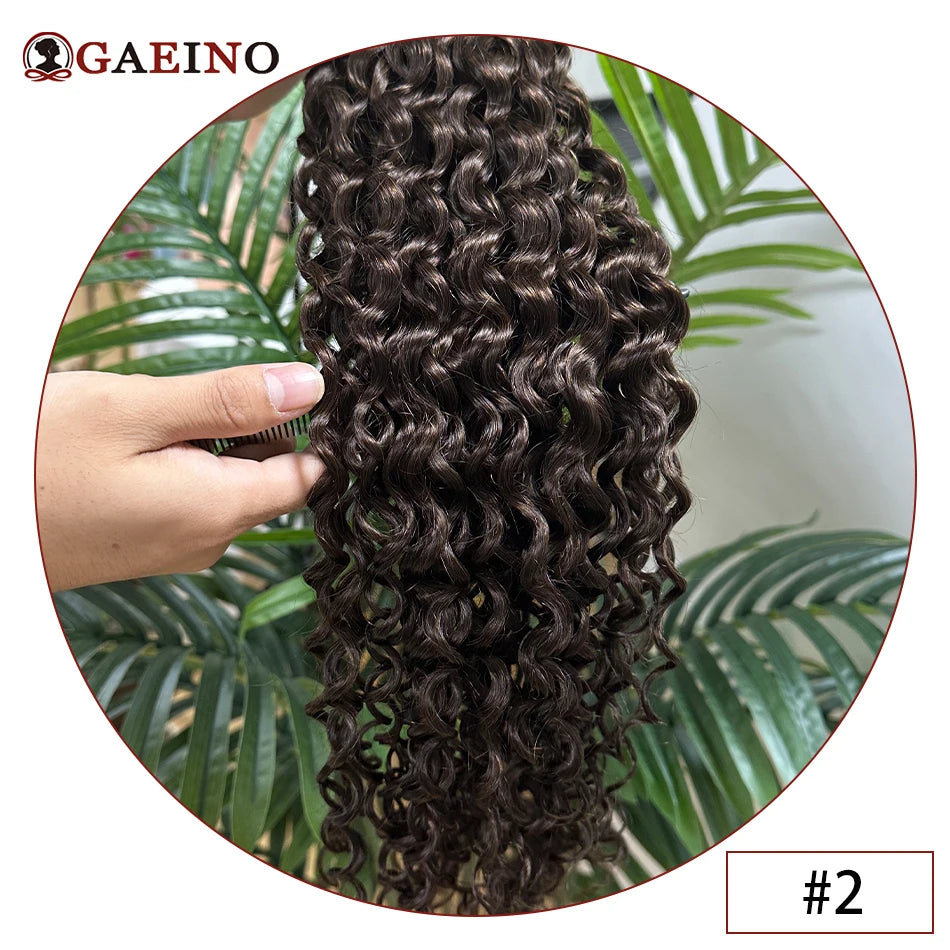 Water Wave Human Hair Weft Extension Dirty Blonde Curly Hair Sew In Weft Hair Extensions Double Weft Remy Hair Wet And Wavy 100G