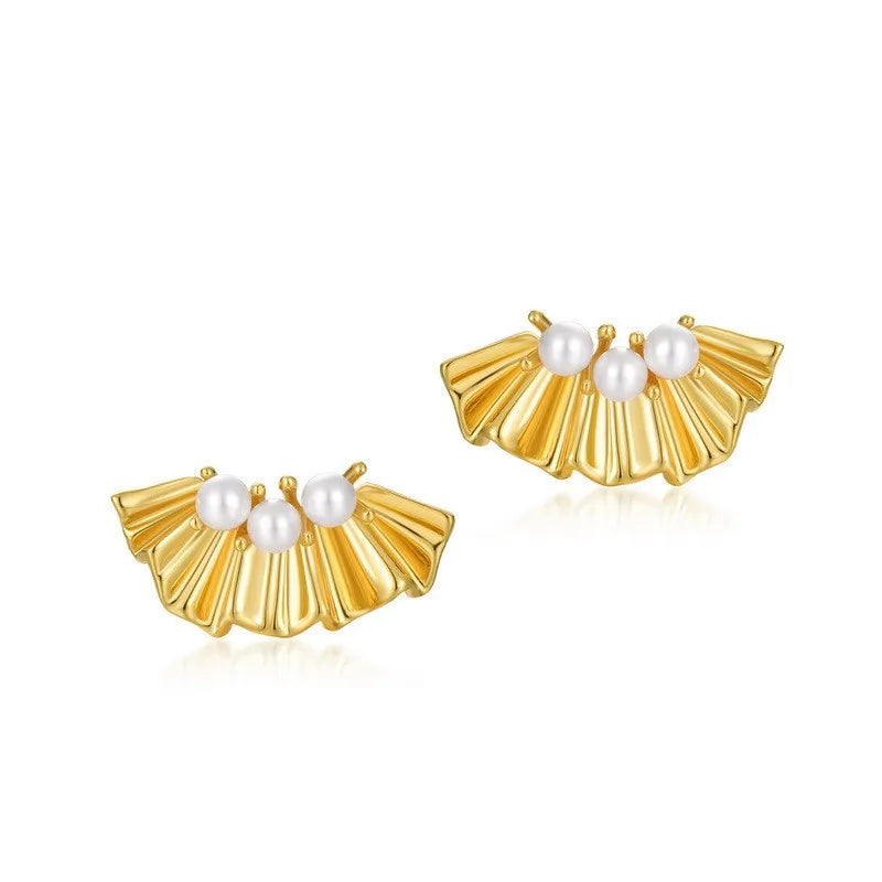 Romantic Gesang Flower Shell Bead 18K Gold PT950 Platinum Necklace Silk Neck Chain Silver Plated 7-Layer Gold