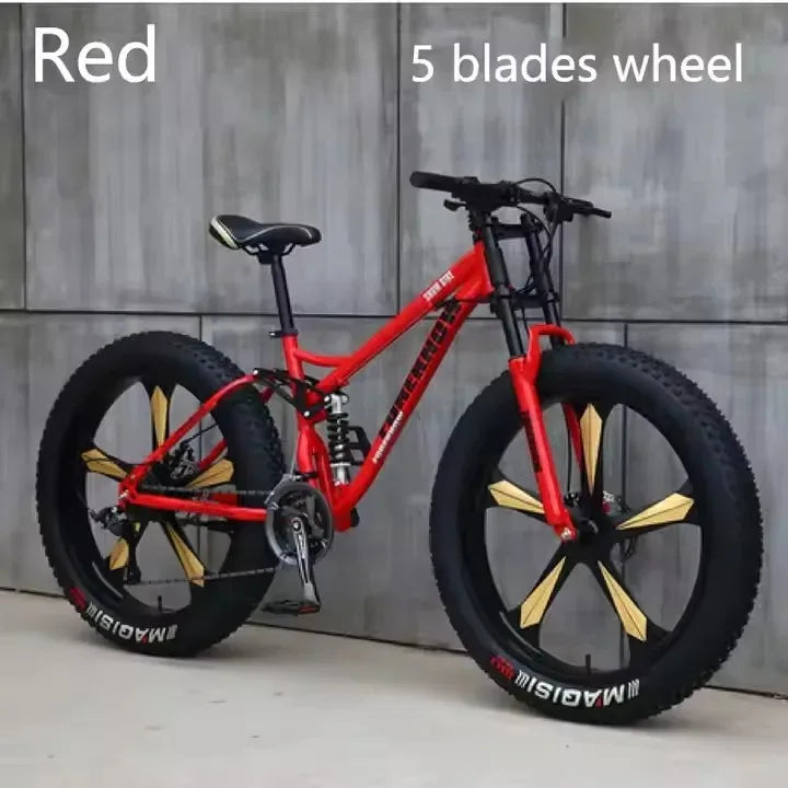 Fat tire bike,double disc brake 24inch 26 inch cheap adult bicycle snow beach bike fashionh