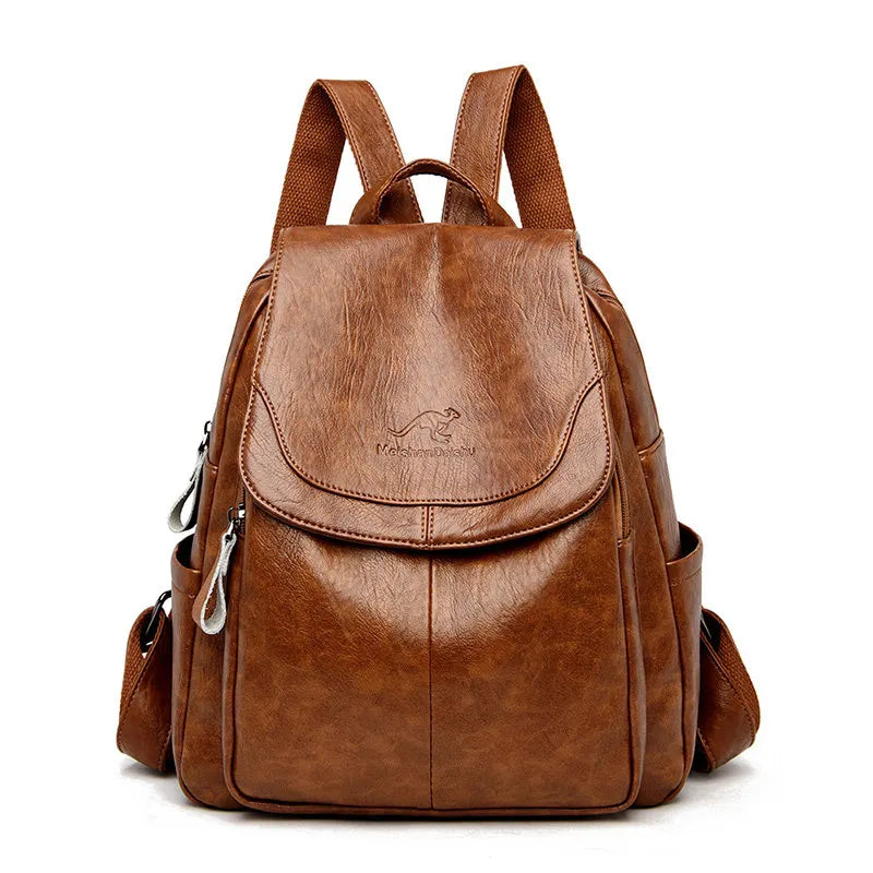 9 Color Women Soft Leather Backpacks Vintage Female Shoulder Bags Sac a Dos Casual Travel Ladies Bagpack Mochilas School Bags