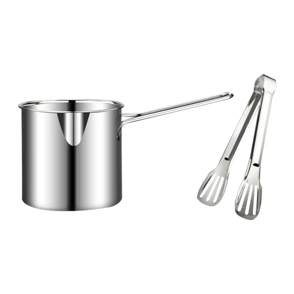 1200ML Chicken Fried Pot with Strainer Basket French Fries Fryer 304 Stainless Steel for French Fries Chicken Fry