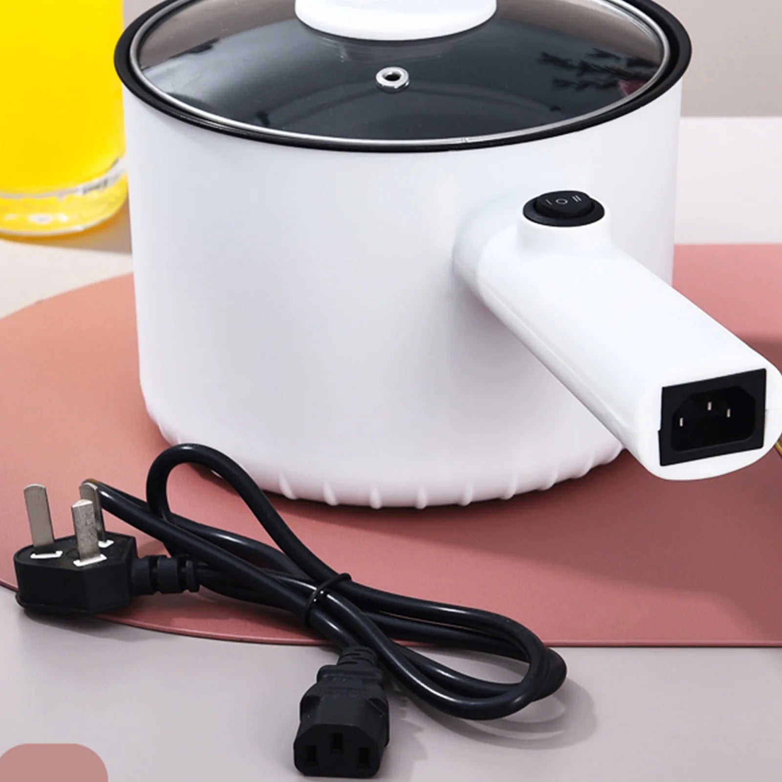 1.5L Electric Cooking Pot Non Stick 2 Gear Temperatures Multifunctional Mini Electric Hot Pot for Dorm Kitchen