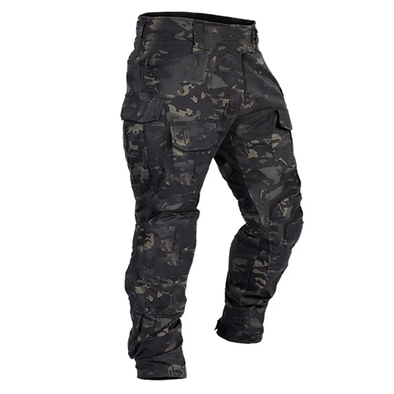 Men Combat Pants With Knee Pads Tactical Cargo Sport Trousers Camouflage Multicam Trekking Hunting Clothes(Not knee pads)