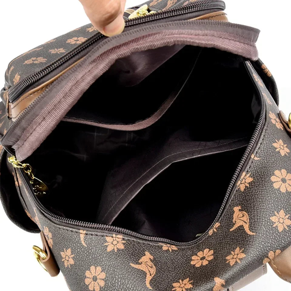 New Classical Fashion High Quality Soft Leather Travel Backpack Women Large Capacity Luxury Shoulder Bags School Bag Backpacks