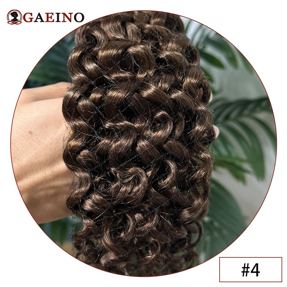 Water Wave Human Hair Weft Extension Dirty Blonde Curly Hair Sew In Weft Hair Extensions Double Weft Remy Hair Wet And Wavy 100G