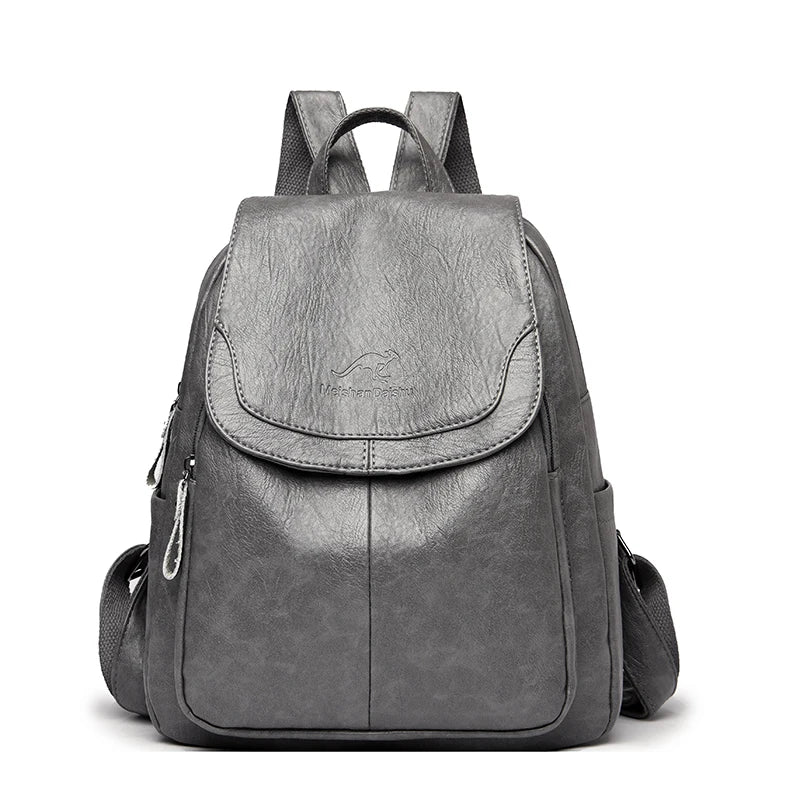 9 Color Women Soft Leather Backpacks Vintage Female Shoulder Bags Sac a Dos Casual Travel Ladies Bagpack Mochilas School Bags