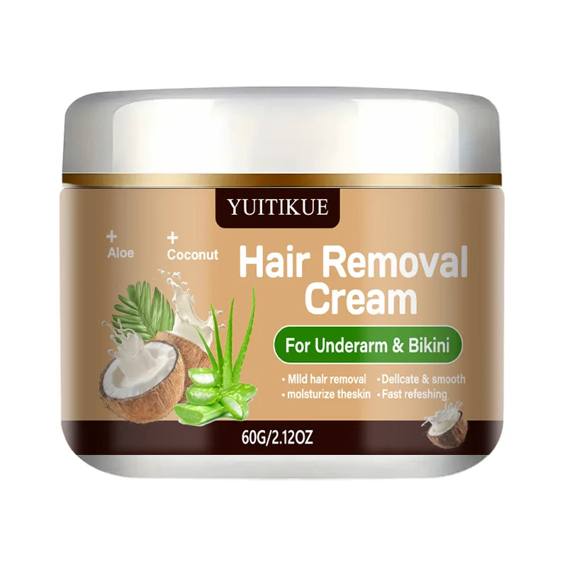 Yuitikue Underarm & Bikini Hair Removal Cream, 60g Aloe & Coconut Infused Hair Remover for Delicate & Smooth Skin, Moisturizing Click on the "More payment options" below in red colour to pay securely with credit/debit 💳