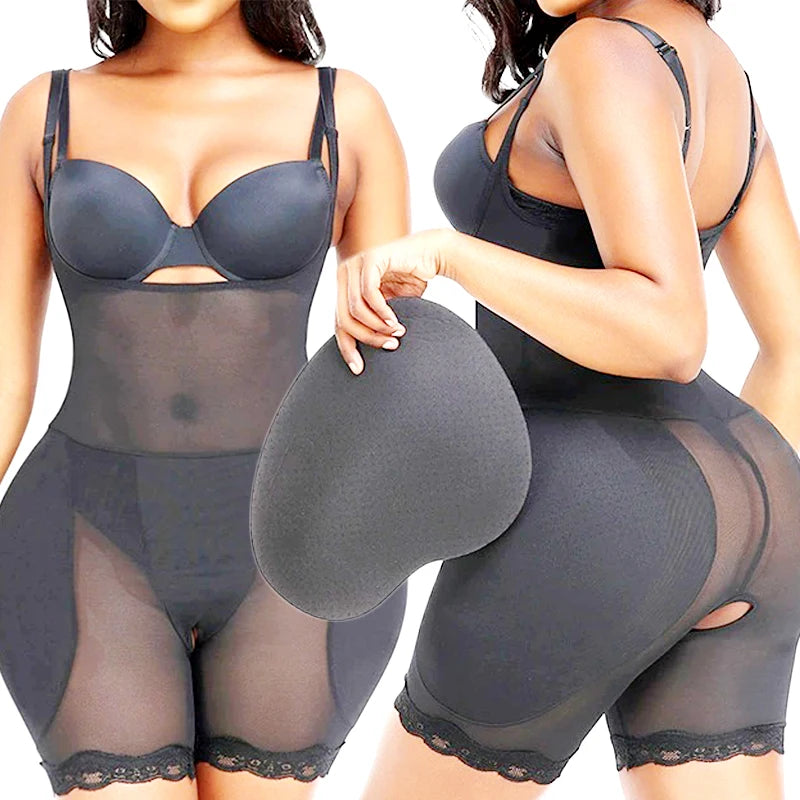 Bodysuits Shapewear Padded Hip Enhancer Bra Cushion Butt Lifter Sexy Back Body Shaper Jumpsuits Fajas Colombianas Girdles Corset