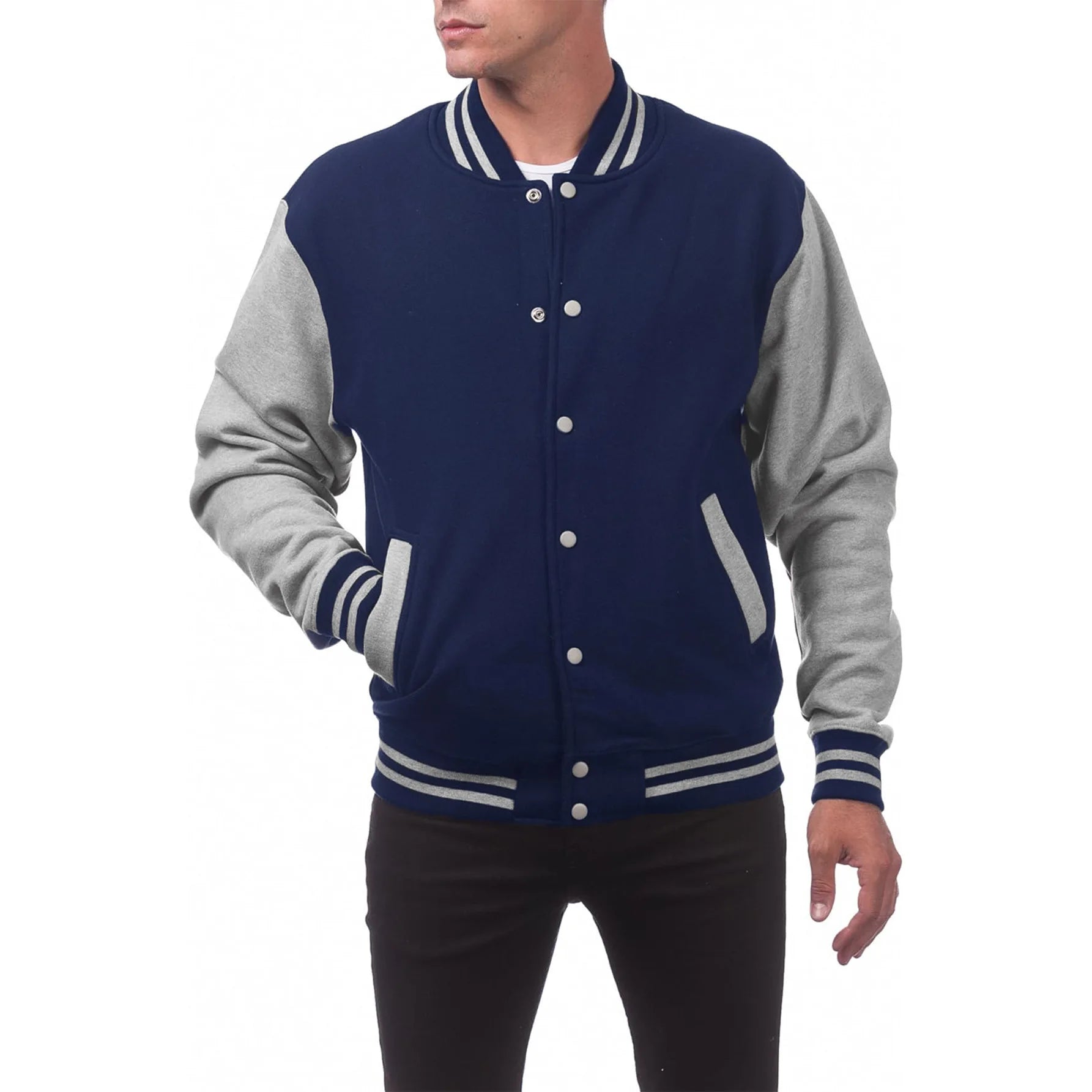 Black White Solid Color Jacket Loose Oversized Clothes Casual Men Baseball Clothes Personality Street Coat Warm Fleece Jackets