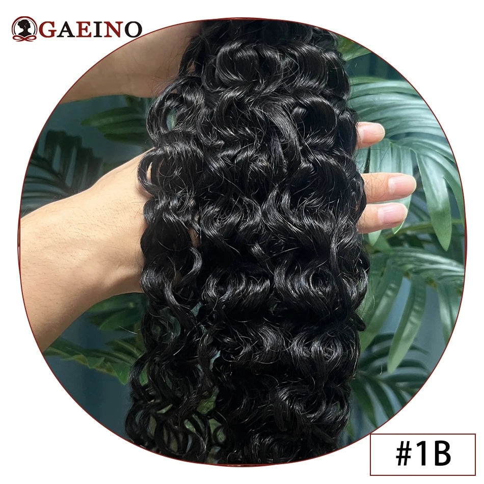 Water Wave Human Hair Weft Extension Dirty Blonde Curly Hair Sew In Weft Hair Extensions Double Weft Remy Hair Wet And Wavy 100G