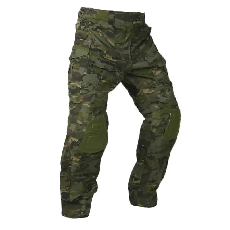 Men Combat Pants With Knee Pads Tactical Cargo Sport Trousers Camouflage Multicam Trekking Hunting Clothes(Not knee pads)