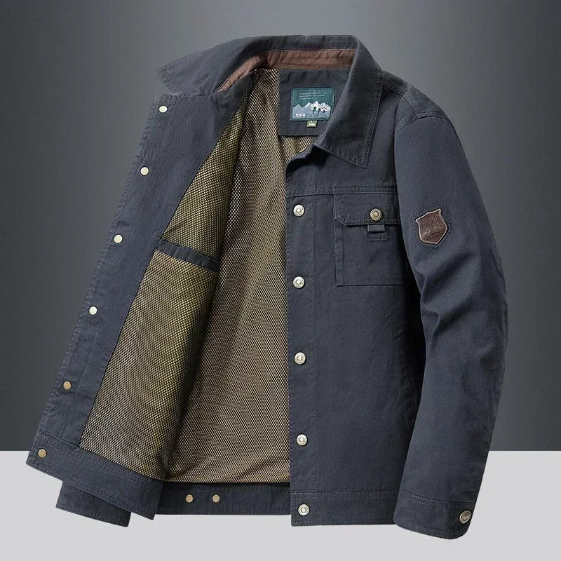 Cargo Jackets 2025 Autumn Men Casual Windbreaker Fashion Working Jacket Coat Male Baseball Jackets Camping Outerwear Man Clothes