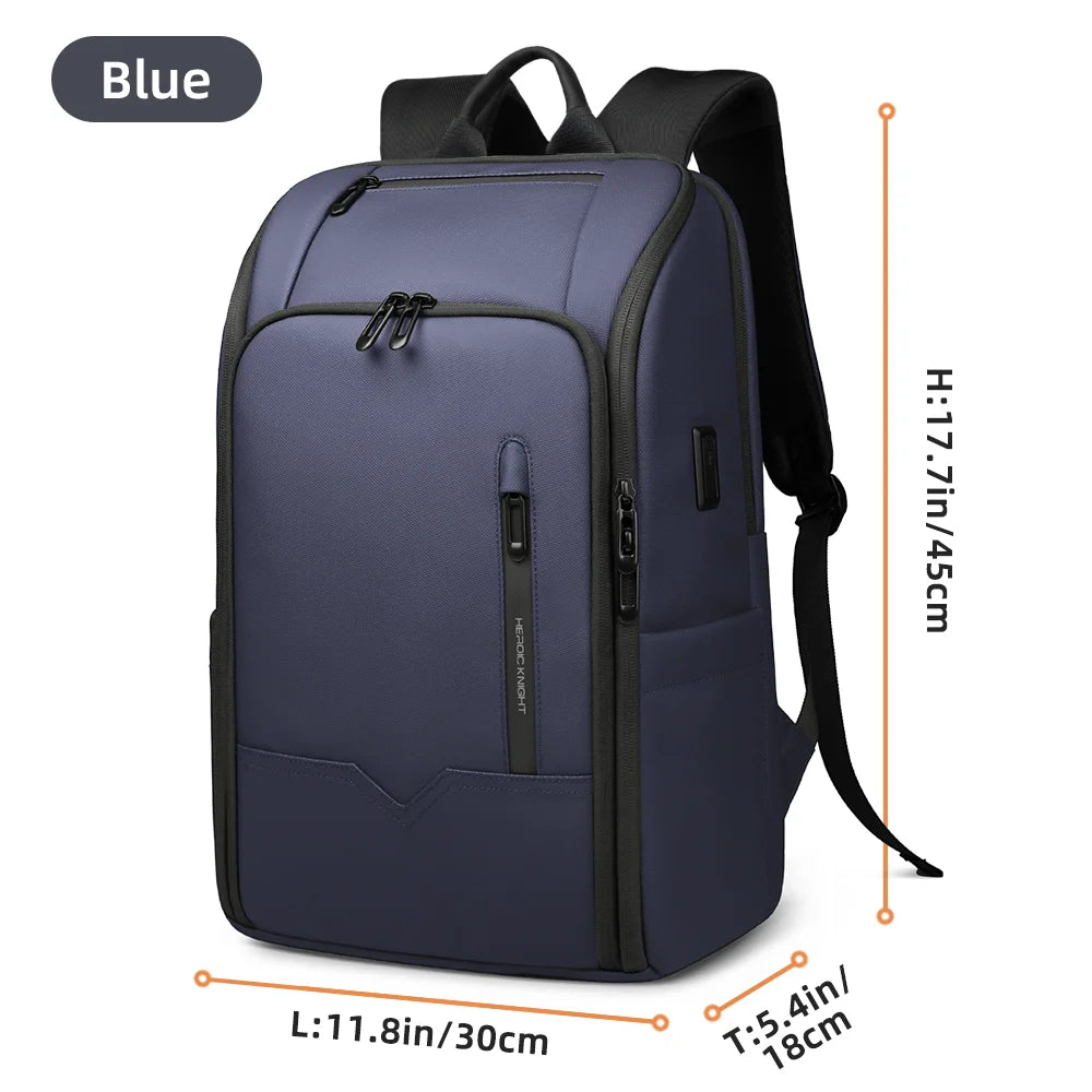 HK Business Men's Backpack 15.6 Inch Laptop Bag Waterproof Travel Backpack with USB Port Multifunctional Outdoor Hiking Backpack