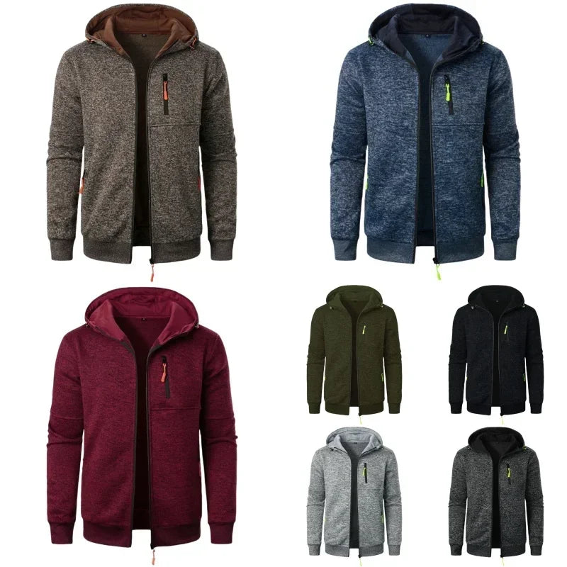 Men's Warm Cardigan Winter Sweaters Knitwear Zip-Up Jacket Man Coats fashion Sweatshirts Casual Knit Sweater Outwear Man Clothes