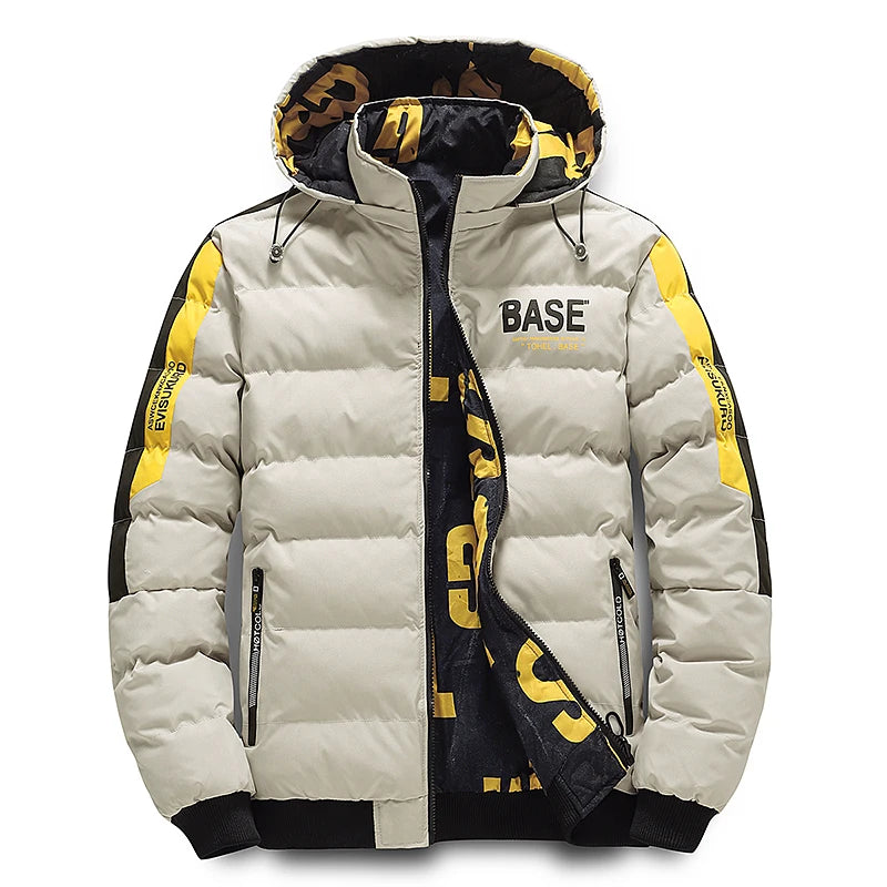 Men Autumn Winter Cotton Jacket Warm Comfortable Padded Thickened Down Jacket 2023 New Double-Sided Clothes Removable Cap M-5XL