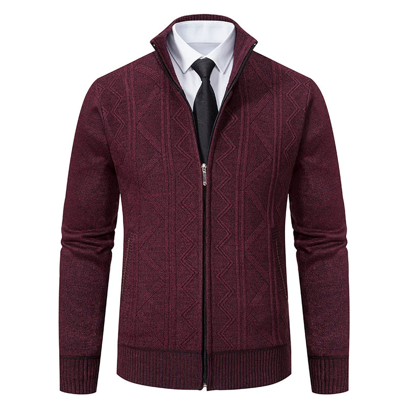 Man Knit Sweater Jacket Fleece Cardigan Amazon Men's Clothes Luxury Brown Jersey Casual Sweatshirts Warm Jumper Korean Coat