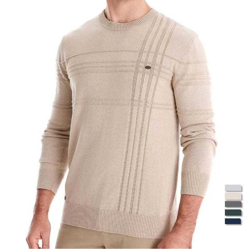 Autumn and Winter New Shi Crewneck Pullover High Quality Fashion Warm Men's Solid Color Sweater Man Clothes