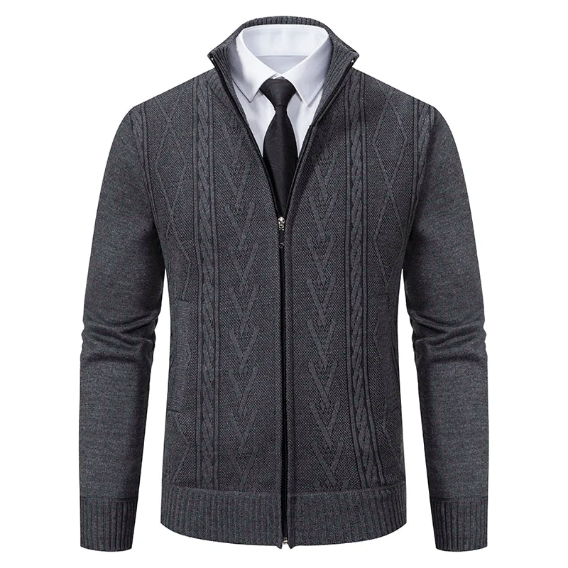 Man Knit Sweater Jacket Fleece Cardigan Amazon Men's Clothes Luxury Brown Jersey Casual Sweatshirts Warm Jumper Korean Coat