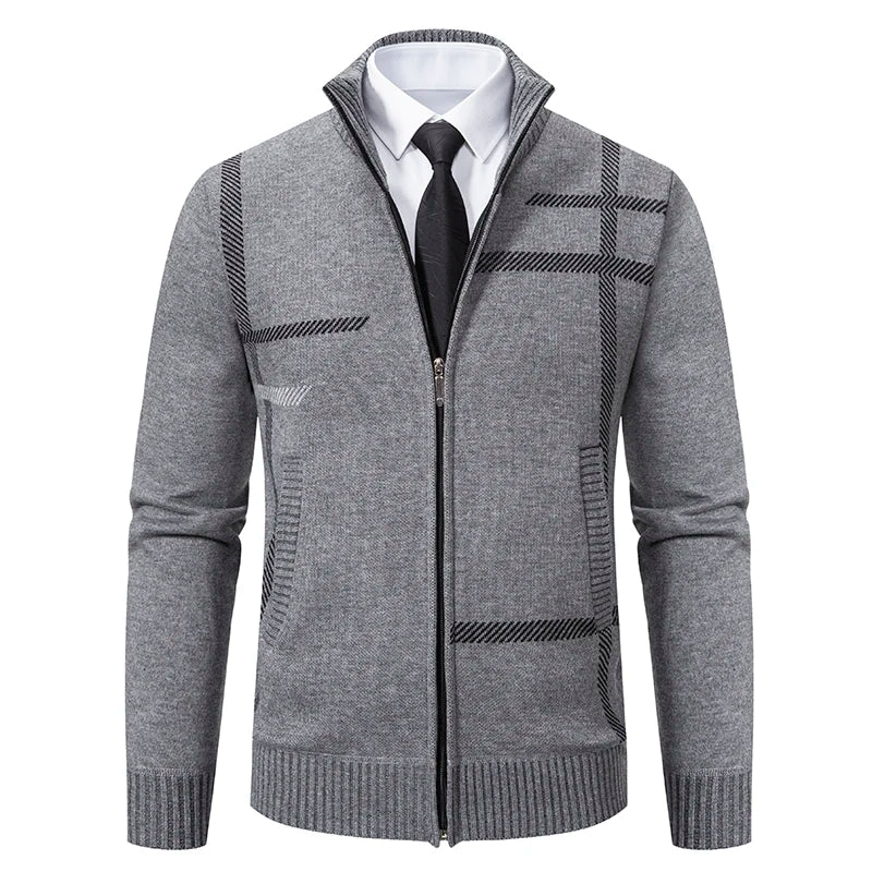 Man Knit Sweater Jacket Fleece Cardigan Amazon Men's Clothes Luxury Brown Jersey Casual Sweatshirts Warm Jumper Korean Coat