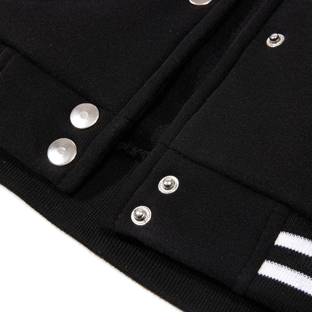 Black White Jacket Coats 5XL Loose Oversized Clothes Casual Men Women Baseball Clothes Couple Street Coat Warm Fleece Jackets