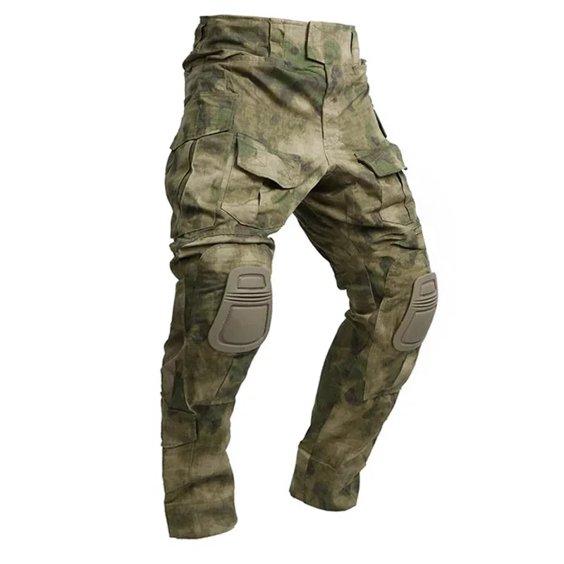 Men Combat Pants With Knee Pads Tactical Cargo Sport Trousers Camouflage Multicam Trekking Hunting Clothes(Not knee pads)