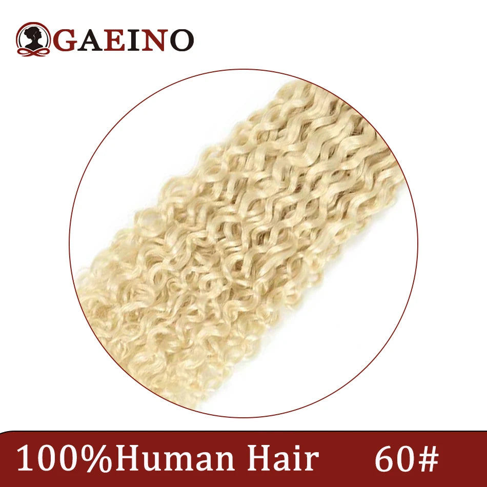 Water Wave Human Hair Weft Extension Dirty Blonde Curly Hair Sew In Weft Hair Extensions Double Weft Remy Hair Wet And Wavy 100G